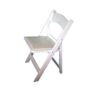 White Padded Folding Chair - Gladiator - Americana