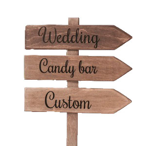 Wooden Arrows are a fantastic idea to display messages and directions at any wedding or event