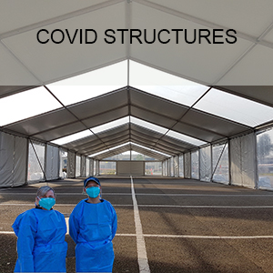 Sydneywide Hire Group have adapted our procedures and equipment to offer a Covid Station package in order to assist government bodies and companies in fighting the spread of Covid and meeting regulations. Covid Stations can be customised to suit almost any space and function. Sizes are offered from as small as 3m x 3m to 10m x 9m tents to marquees 100s of square meters each. Covid Sations can be installed on grass, dirt, asphalt, concrete and more.  Sydneywide Hire Group also provides site and temporary fencing as well as flooring and other accessories.