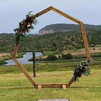 Wooden Hex Arch Hire