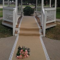 Hessian and Lace Aisle Runner