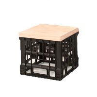 For a casual vibe, it's hard to go past Sydneywide Hire Group's timber-topped, Milk Crate Stool. Great for parties, picnics and themed events